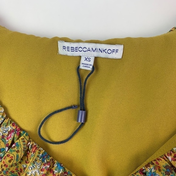 Rebecca Minkoff Top Blouse Cottagecore size XS ruffle floral - Picture 5 of 9